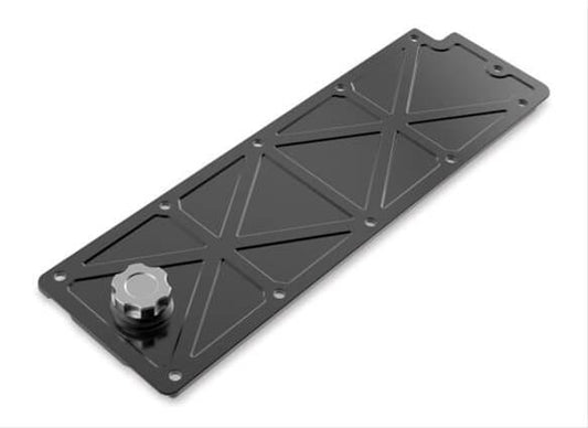 Holley HO241-362 LS3 Valley Cover Trussed Satin Black w/ Oil Fill