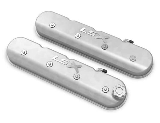Holley HO241-405 Tall Ls LSX Valve Covers Natural Finish