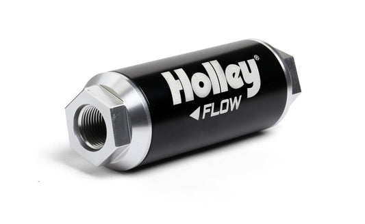 HOLLEY BILLET INLINE FUEL FILTER HO162-570 FEMALE -12 ORB IN/OUT 10 MICRON