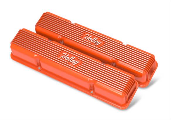 Holley HO241-272 SBC Holley Valve Covers Finned Non-Emis