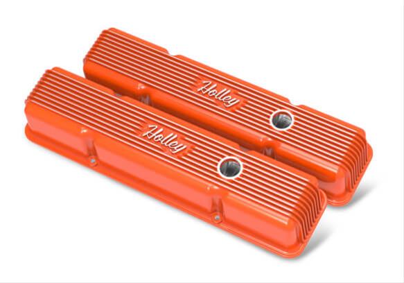 Holley HO241-239 SBC Holley Valve Covers Finned W/Emis