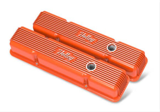 Holley HO241-239 SBC Holley Valve Covers Finned W/Emis