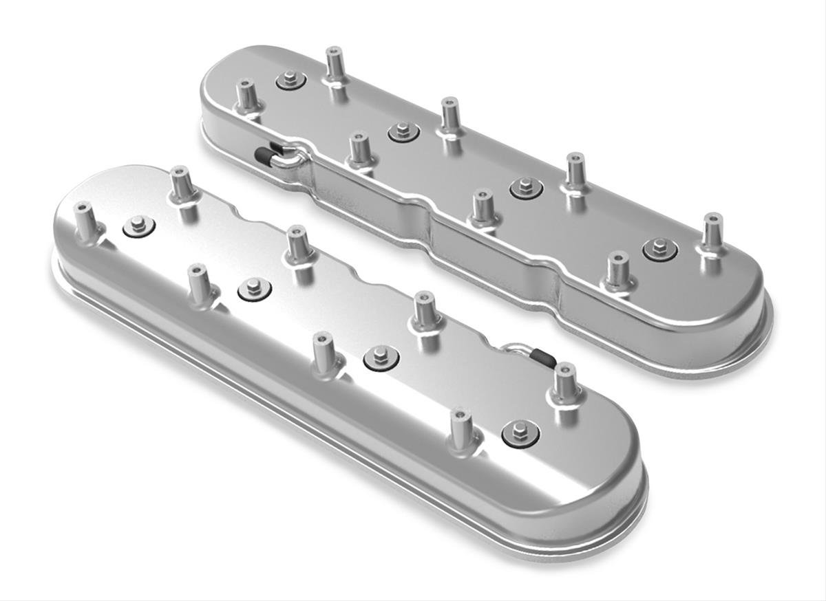 Holley HO241-96 Tall Ls Valve Covers Dry Sump Apps Polish