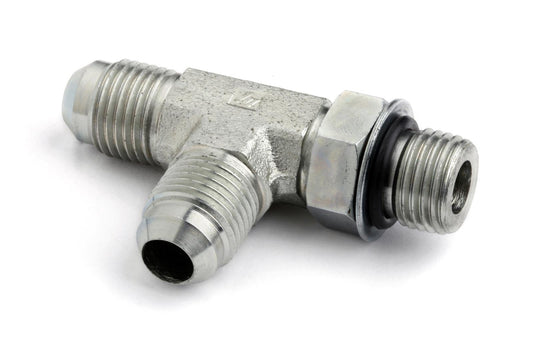 Holley HO9906-126 T-Fitting 180 -6AN Male to 37 Sae
