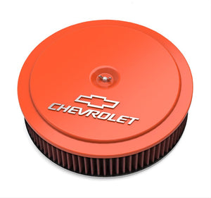 Holley HO120-224 14" X 3" Air Cleaner Kit Incl GM orange Finish