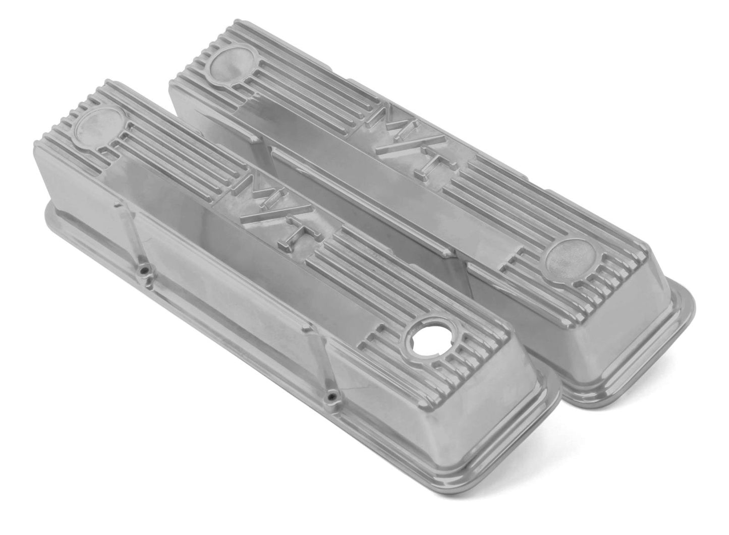 Holley HO241-86 M/T Valve Covers Natural Finish Chev SB V8