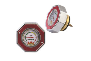 Mr Gasket MG2470R Radiator Cap/Gauge Thermocap Aluminium Red Anodized Plain 13 Psi 30-270 Degrees F Each