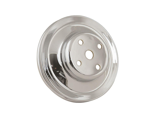 Mr Gasket MG4967 Chrome W/P Pulley-Double Groove