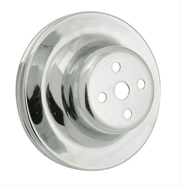 Mr Gasket MG8826 Pulley W/P Sngl Crv Ford SB Chrome