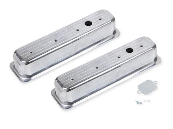 Mr Gasket MG6857G Cast Alu Valve Covers Polished Ball Mill Chev SB 305-350 87-97