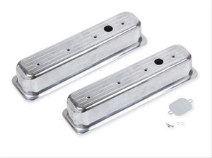 Mr Gasket MG6857G Cast Alu Valve Covers Polished Ball Mill Chev SB 305-350 87-97