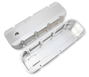 Mr Gasket MG6833G Cast Alum Valve Covers Finned Polished Chev BB 396-454 V8