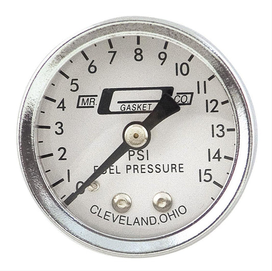 Mr Gasket MG1561 Fuel Press Gauge 0-15 Psi