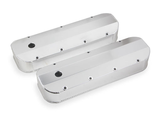 Mr Gasket MG6830G Fabricated Alum Valve Covers Natural Chev BB 396-454 Thick Rail