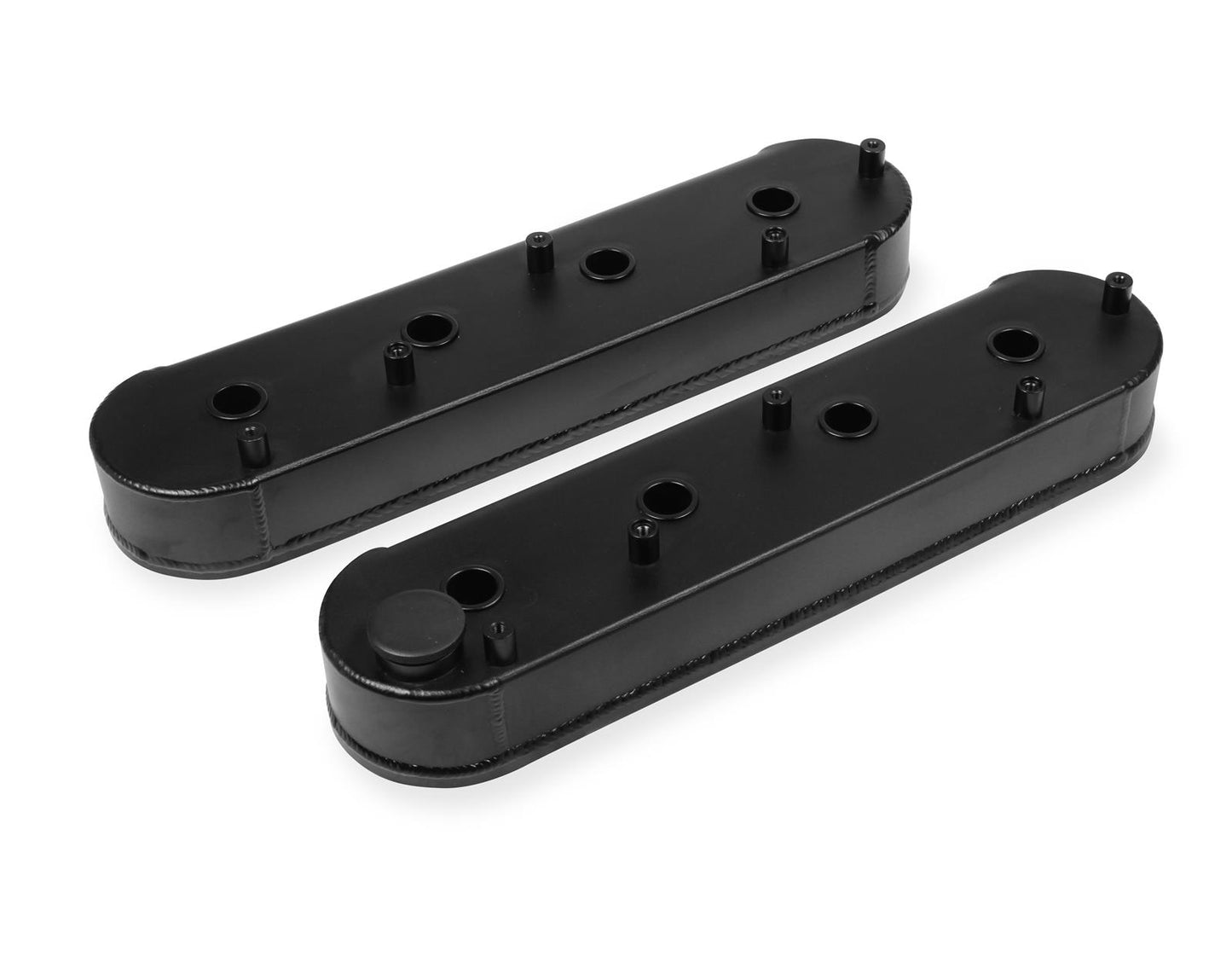 Mr Gasket MG6827BG Fabricated Alum Valve Covers Black Ls W/Oem Coil Stands
