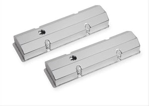 Mr Gasket MG6817G Fabricated Alum Valve Covers Natural Chev SB 283-350 Flat Top
