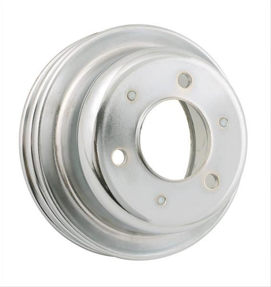 Mr Gasket MG8828 Pulley Crnk Tripl Grv Ford SB Chrome