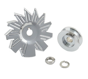 Mr Gasket MG6808 Chrome Alt Fan And Pulley