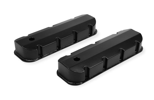 Mr Gasket MG6832BG Fabricated Alum Valve Covers Black Chev BB 396-454 Smooth
