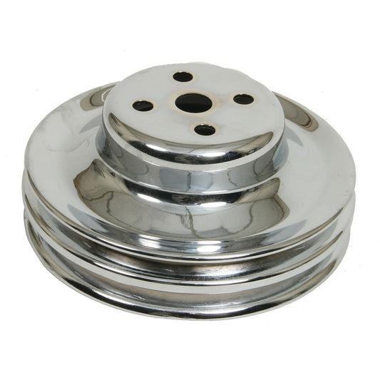 Mr Gasket MG8831 Pulley W/P Double Groove Ford SB Chrome