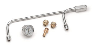 Mr Gasket MG1576 Fuel Line Chrome W/Gauge 9-5/8