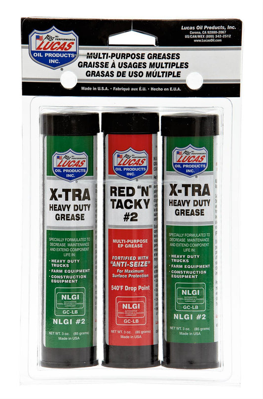 Lucas Oils LUS-10315 3 oz Grease Pack 1Red &Tacky 2 x-Tra H D