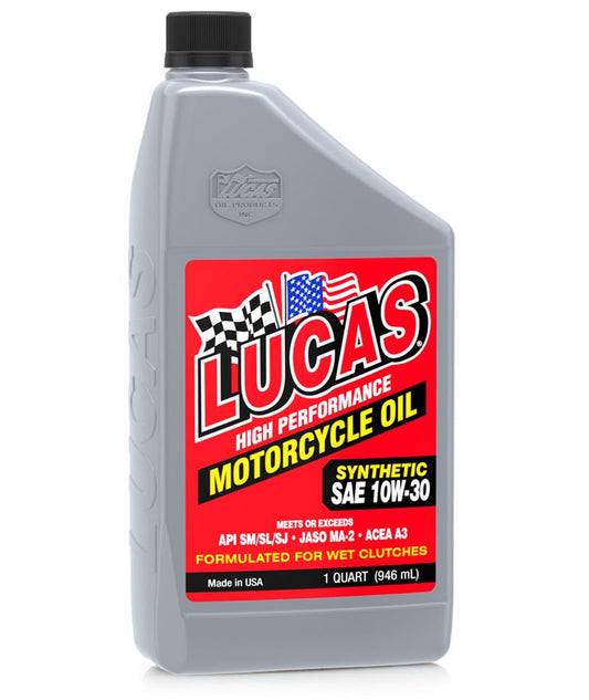 Lucas Oils LUS-10741 Synthetic SAE 10W-30 Motorcycle Oil 5 Gallon Pail