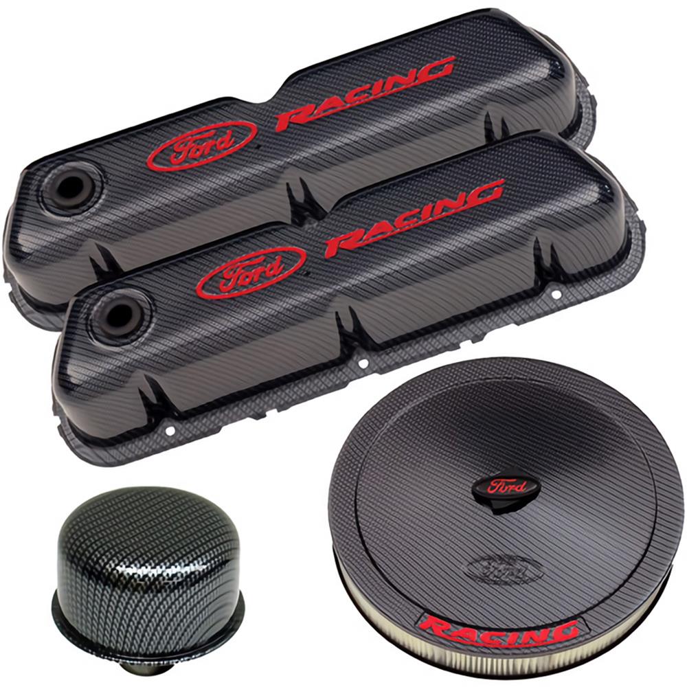 Ford Racing FMS-302-520 Ford Racing' Dress-Up Kit Carbon-Style Red Logos