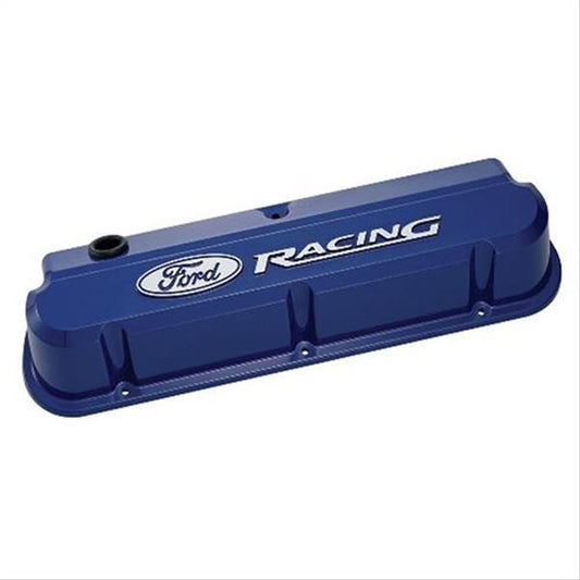 Ford Racing FMS-302-136 Ford Racing' Die-Cast Valve Covers Slant-Edge Ford¶© Blue Raised Emblems.
