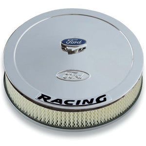 Ford Racing FMS-302-351 Ford Racing' Air Cleaner Kit Chrome Raised Ford Logo Black Racing Logo