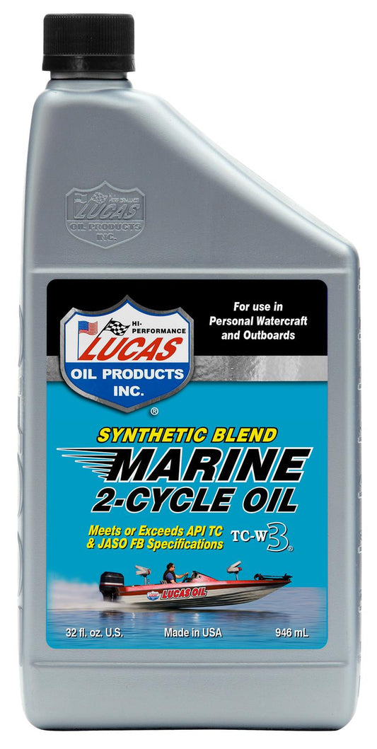 Lucas Oils LUS-10860 Synthetic Blend 2-Cycle Marine Oil 1 Quart