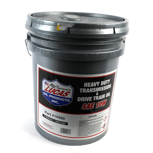 Lucas Oils LUS-10585 Heavy DutyTrans Drive Train Oil SAE 10 5 Gallon Pail