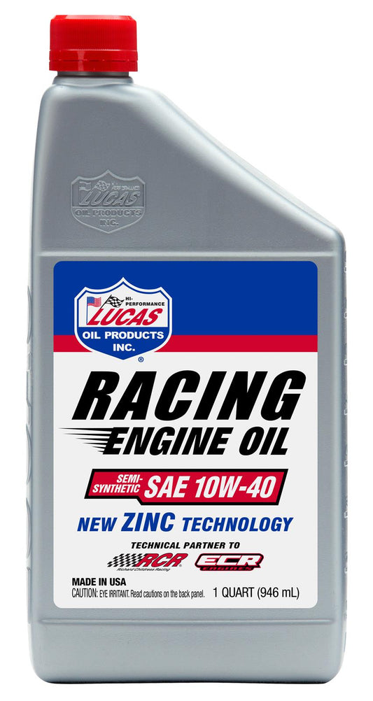 Lucas Oils LUS-10943 Semi-Synthetic SAE 10W-40 Racing Motor Oil 1 Quart