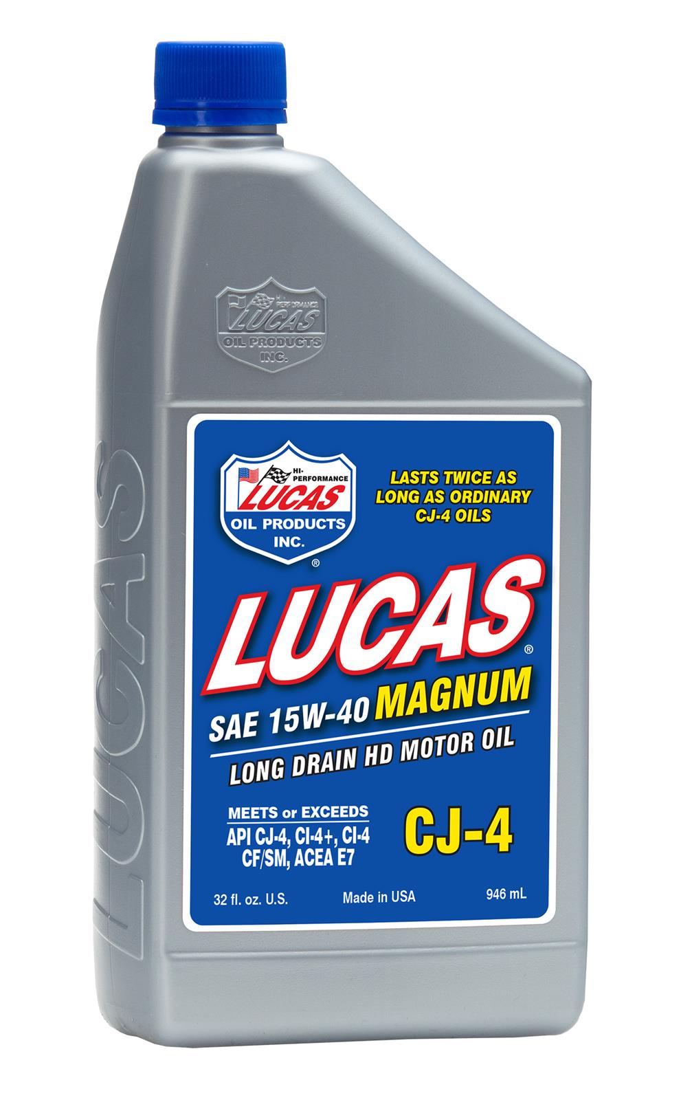 Lucas Oils LUS-10296 SAE 15W-40 CJ-4 Truck Oil 1 Quart