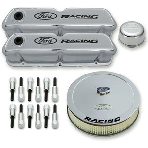 Ford Racing FMS-302-510 Ford Racing' Street Performance Dress-Up Kit Chrome Black Logos