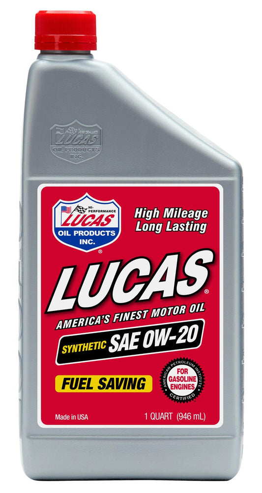 Lucas Oils LUS-10564 Synthetic SAE 0W-20 API SN Plus Dexos Motor Oil 1 Quart