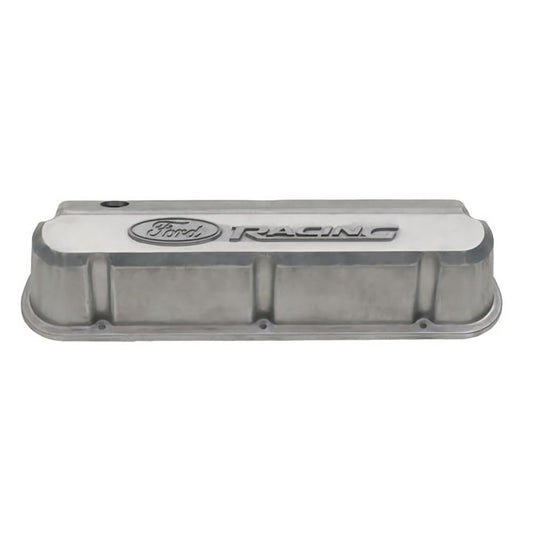 Ford Racing FMS-302-146 Ford Racing' Die-Cast Valve Covers Slant-Edge Powder-Coat Ready Raised Emblems.