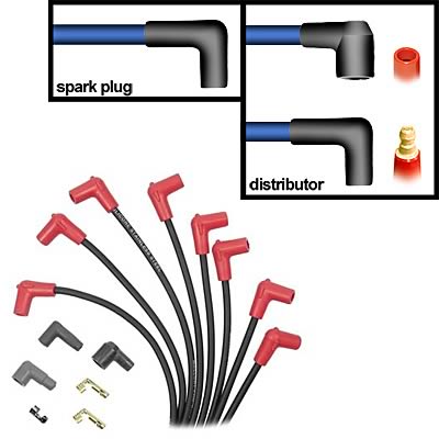Mallory Ignition MA783M *Pro Wire 8mm Black Wire Set Universal V8 w/ 90 Boots