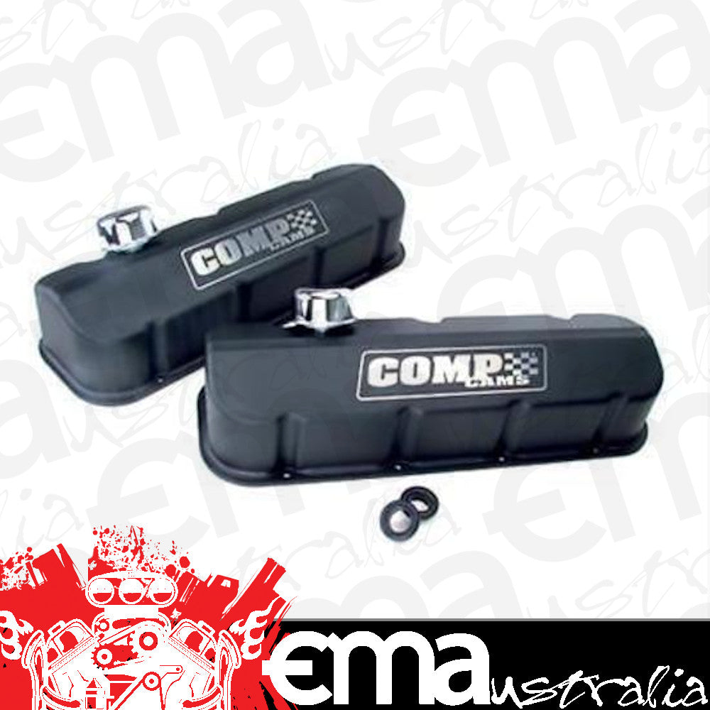 Comp Cams CO281 Big Block Chevy Black-Wrinkle Powder Coated Valve Covers