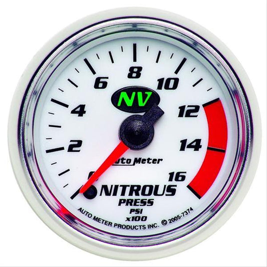 AutoMeter AU7374 NV 2-1/16" Elec Nitrous Pressure Gauge 0-1600 PSI