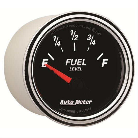 AutoMeter AU1206 Designer Black 2-1/16" Elec Fuel Level Gauge 240-33 OHMS