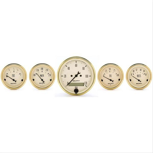 AutoMeter AU1502 Golden Oldies Gauge Kit 3-1/8" Speedo 2-1/16" Others