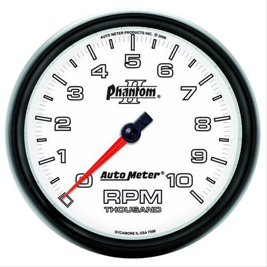 AutoMeter AU7598 Phantom II 5" Elec In-Dash Tachometer 0-10000 RPM