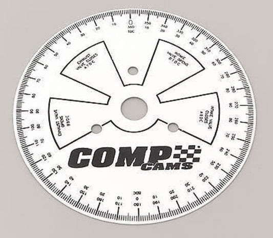 COMP CAMS SPORTSMAN STEEL 9" DEGREE WHEEL WHITE CO4790