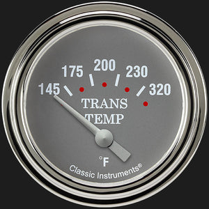 Classic Instruments SG227SLF Silver Gray 2 5/8" Transmission Temperature Gauge