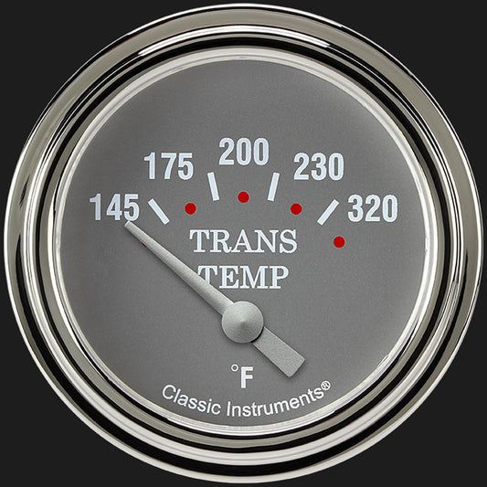 Classic Instruments SG227SLF Silver Gray 2 5/8" Transmission Temperature Gauge