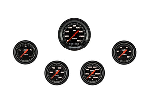 Classic Instruments VS300BBLF Velocity Black Five Gauge Set 300