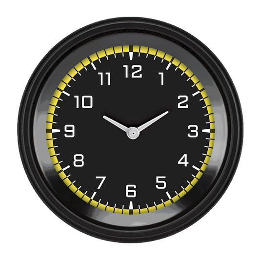Classic Instruments AX93YBLF Autocross Yellow - Clock Gauge 3-3/8"