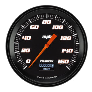 Classic Instruments VS56DBBLF Velocity Black 4 5/8" Speedometer with Information Screen