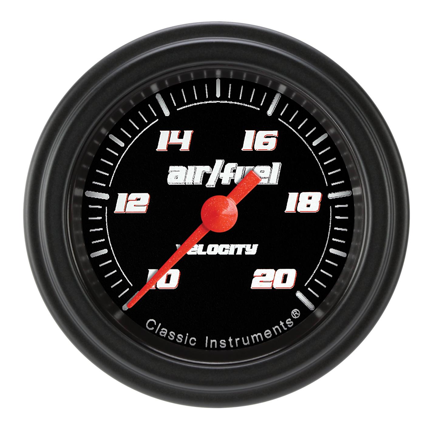 Classic Instruments VS194BBLF Velocity Black 2 1/8" Air Fuel Ratio Gauge